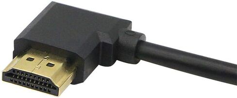 كابل محول ذكر HDMI ذكر عالي السرعة مطلي بالذهب 90 زاوية من اليمين إلى اليسار يدعم إيثرنت وثلاثي الأبعاد وإرجاع الصوت (0.3M 2Pack LL-LL) in Kuwait