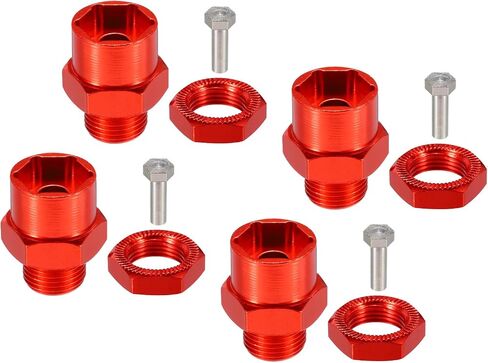 MECCANIXITY Wheel Hex Hub Adapter with M4 Threaded Axle,12mm to 17mm Thickening Extension Conversion Nuts for 1/10 Car Upgrade 1/8 Car Tires (Golden) in Saudi Arabia
