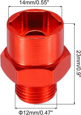 MECCANIXITY Wheel Hex Hub Adapter with M4 Threaded Axle,12mm to 17mm Thickening Extension Conversion Nuts for 1/10 Car Upgrade 1/8 Car Tires (Golden) in Saudi Arabia