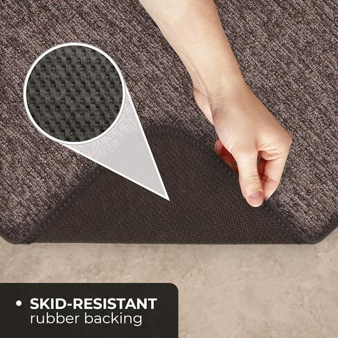 House, Home and More Skid-Resistant Carpet Runner - Pebble Gray - 10 Feet X 27 Inches in Saudi Arabia