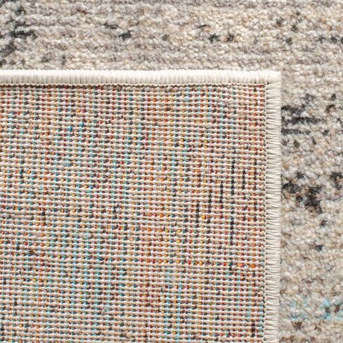 SAFAVIEH Madison Collection Runner Rug - 2'2" x 10', Grey & Blue, Boho Chic Tribal Distressed Design, Non-Shedding & Easy Care, Ideal for High Traffic Areas in Living Room, Bedroom (MAD422H) in Saudi Arabia