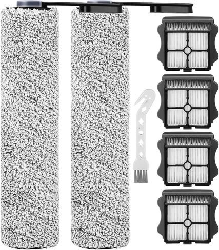 isinlive Floor ONE S5 Brush Roller Replacement Parts for Tineco Floor ONE S5/ Floor ONE S5 PRO 2 Cordless Wet Dry Vacuum Cleaner, 2 Pack Brush Roller, 4 Pack HEPA Filters and 1 Pack Cleaning Brush in Saudi Arabia