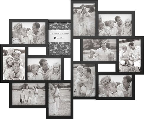 Lavish Home Collage Picture 8 Openings for 4X6 Wall Hanging Multiple Photo Frame Display for Personalized Decor, (Black) in Saudi Arabia