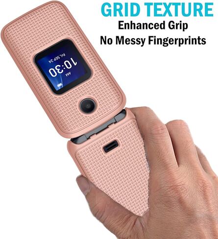 حافظة مع مشبك لهاتف Go Flip 4 / TCL FLIP Pro، غطاء صلب نحيف للهاتف Nakedcellphone و[دوار/سقاطة] مجموعة حامل حزام الورك لهاتف Alcatel 4056W، 4056L، 4056Z، 4056V - أسود in Kuwait
