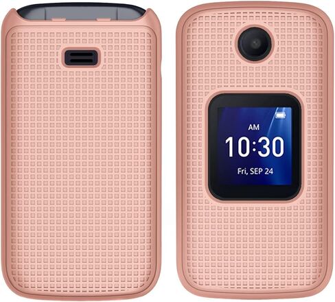حافظة مع مشبك لهاتف Go Flip 4 / TCL FLIP Pro، غطاء صلب نحيف للهاتف Nakedcellphone و[دوار/سقاطة] مجموعة حامل حزام الورك لهاتف Alcatel 4056W، 4056L، 4056Z، 4056V - أسود in Kuwait