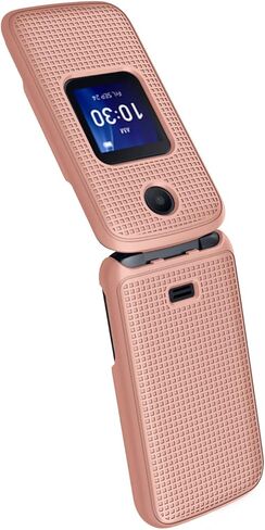 حافظة مع مشبك لهاتف Go Flip 4 / TCL FLIP Pro، غطاء صلب نحيف للهاتف Nakedcellphone و[دوار/سقاطة] مجموعة حامل حزام الورك لهاتف Alcatel 4056W، 4056L، 4056Z، 4056V - أسود in Kuwait