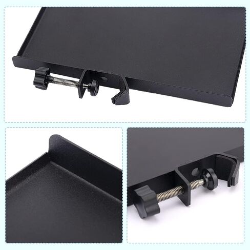 صينية بطاقة الصوت، حامل رف معدني، مشبك هاتف، حامل ميكروفون حديدي، حامل ثلاثي القوائم مباشر، علبة بطاقة الصوت، رف ثابت للبث (أسود) in Kuwait