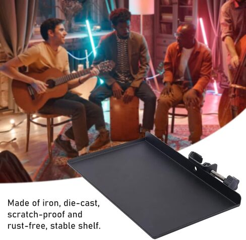 صينية بطاقة الصوت، حامل رف معدني، مشبك هاتف، حامل ميكروفون حديدي، حامل ثلاثي القوائم مباشر، علبة بطاقة الصوت، رف ثابت للبث (أسود) in Kuwait