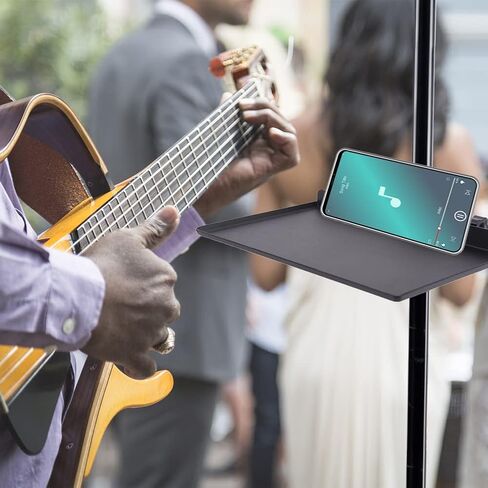 صينية بطاقة الصوت، حامل رف معدني، مشبك هاتف، حامل ميكروفون حديدي، حامل ثلاثي القوائم مباشر، علبة بطاقة الصوت، رف ثابت للبث (أسود) in Kuwait