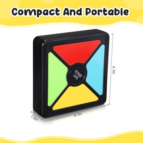 6 Pcs Light up Memory Game Handheld Electronic Toys Color Memory Quiz Puzzle Toy Electronics Handheld Games with Lights and Sounds for Kids Adults Party Favour (Chic,4.1 x 4.1 x 1.2 in) in Saudi Arabia