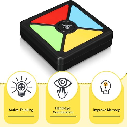 6 Pcs Light up Memory Game Handheld Electronic Toys Color Memory Quiz Puzzle Toy Electronics Handheld Games with Lights and Sounds for Kids Adults Party Favour (Chic,4.1 x 4.1 x 1.2 in) in Saudi Arabia