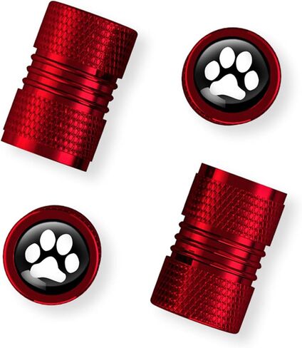 BESULEN Car Tire Valve Stem Caps, 8 Pack Aluminum Cat/Dog Paw Valve Stem Covers, Corrosion Resistant & Leak-Proof, Universal Dust-Proof Tire Air Valve Caps for Car SUV Truck Motorcycle in Saudi Arabia