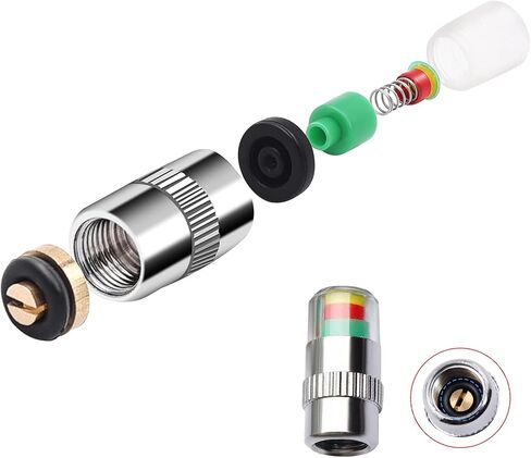 12pcs Tire Pressure Caps, Easy to Read 3 Color Car Tire Pressure Monitor Valve Stem Caps, 32-to-35 PSI in Saudi Arabia