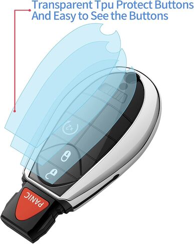 Tukellen for Dodge Key Fob Cover,Special Soft TPU Key Case Cover Protector Compatible with 2013-2018 Ram Grand Caravan Charger Challenger Durango Journey Magnum Remote/Smart Key,Key Shell-Blue in Saudi Arabia