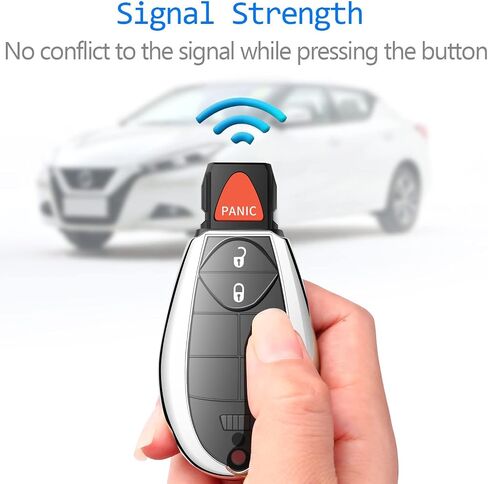 Tukellen for Dodge Key Fob Cover,Special Soft TPU Key Case Cover Protector Compatible with 2013-2018 Ram Grand Caravan Charger Challenger Durango Journey Magnum Remote/Smart Key,Key Shell-Blue in Saudi Arabia