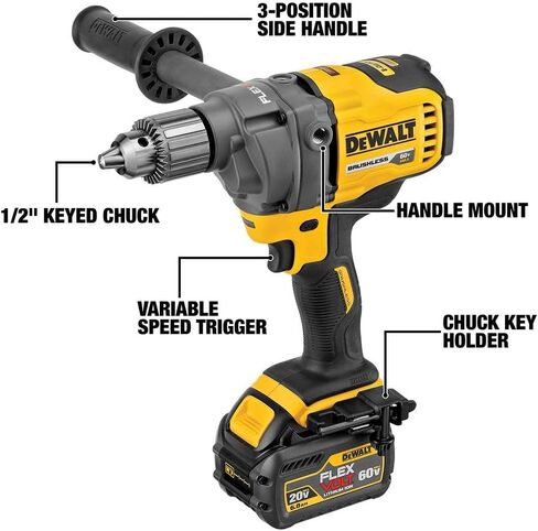 DEWALT FLEXVOLT 60V MAX* Cordless Drill For Concrete Mixing, E-Clutch System, Tool Only (DCD130B) in Saudi Arabia
