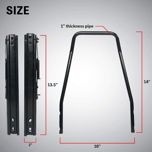 مجموعة مسار منزلق لمقعد السيارة العالمي من Invictus لمقاعد ما بعد البيع (عبوة من قطعتين) (عبوة من قطعة واحدة) in Kuwait