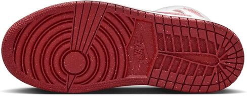 Nike Jordan 1 Mid SE Little Kids' Shoes (FJ3467-160, White/Dune Red/Sail/Lobster) Size 12 in Saudi Arabia