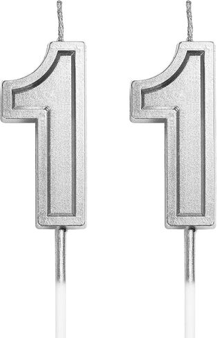 11th Birthday Candles Number 11 Cake Topper Happy Birthday Decoration for Girls Boys Women Men Party Wedding Anniversary Celebration (Rose Gold) in Saudi Arabia