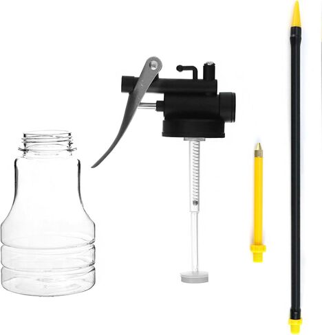 QWORK Oil Can Oil Spray Can, 3 Sets Transparent High Pressure Oiler Can Bottle with Pump, 250ml Thumb Pump Tool Oiler with 2 Spouts Straight & Flexible in Saudi Arabia