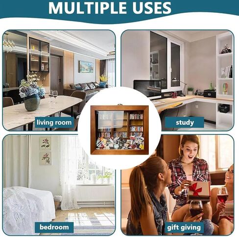 Anxiety Bookshelf Ornament, Shake Bookshelf Shake Away Your Anxiety, Gifts For Book Lovers, Miniature Book Library(with 200PCS Mini Books), For Home Room Living Room Office Decor Mini Bookshelf in Saudi Arabia