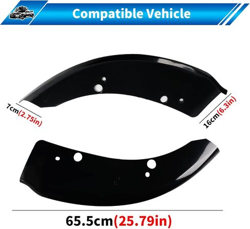 Front Bumper Lip Splitter Protector Cover Compatible with 2015-2021 Dodge Charger Hellcat SRT 392 / Scat Pack/RT Scat Pack/GT/RT, Black in Saudi Arabia