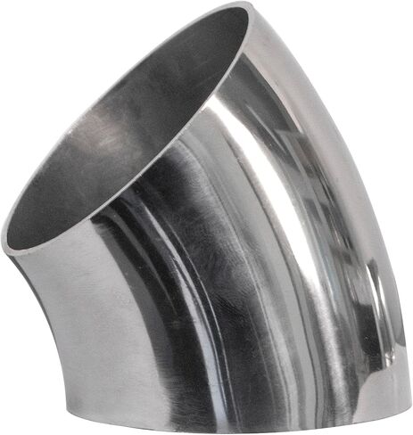 OD 2.5 بوصة 45 درجة كوع عادم من الفولاذ المقاوم للصدأ Pipe-16GA/. أنبوب منحني من الفولاذ المقاوم للصدأ Wall-SS304 مقاس 065 بوصة لمرفق عادم السيارة المعدل، وثني درابزين الدرج، وما إلى ذلك (OD: 2.5 بوصة (1 قطعة)) in Kuwait