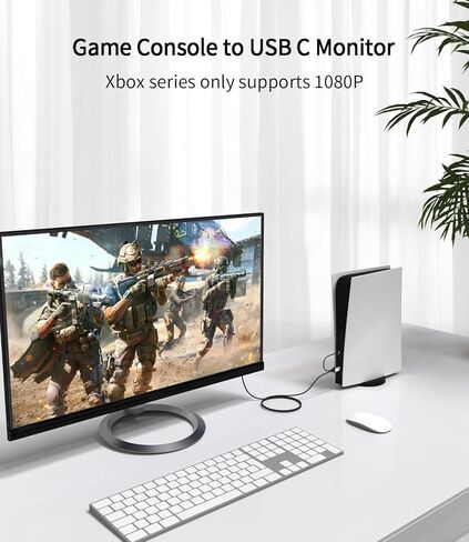 كابل HDMI إلى USB C 4K@60 هرتز، مدخل مصدر HDMI 6FT إلى سلك إخراج USB من النوع C متوافق مع Xreal Air، Nreal Air، PS5، Xbox، شاشة محمولة، منصة Steam Deck in Kuwait