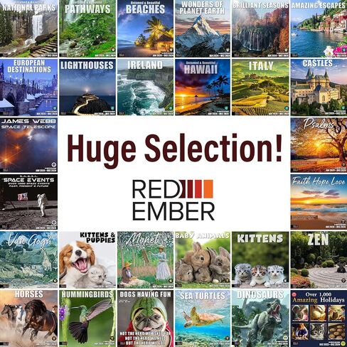RED EMBER Jack Russell Terriers 2024 Hangable Monthly Wall Calendar | 12" x 24" Open | Thick & Sturdy Paper | Giftable | Cute Dog | Next-Level Adorable in Saudi Arabia