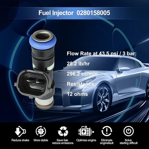 HiSport Fuel Injector 0280158005-6 PCS Compatible with Nissan 3.5L V6,Altima 2004-2006,Maxima 2004-2008,Murano 2003-2004,Quest 2004-2009 in Saudi Arabia