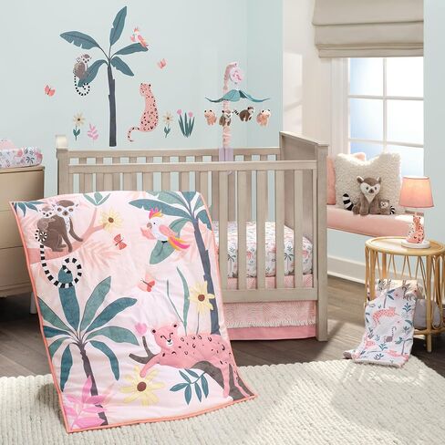 Lambs & Ivy Enchanted Safari Animals 100% Cotton Jungle Baby Fitted Crib Sheet in Saudi Arabia