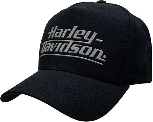 قبعة بيسبول Harley-Davidson عاكسة للضوء H-D منحنية قابلة للتعديل باللون الأسود in Saudi Arabia