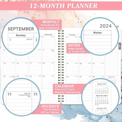 2024-2025 Planner - Academic Planner 2024-2025, July 2024-June 2025, 8" x 9.8", Planner 2024-2025 with Flexible Cover, Inner Pocket in Saudi Arabia