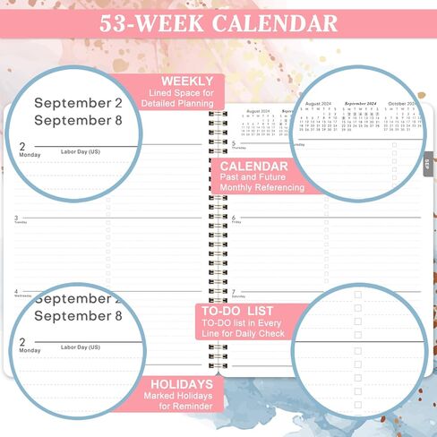 2024-2025 Planner - Academic Planner 2024-2025, July 2024-June 2025, 8" x 9.8", Planner 2024-2025 with Flexible Cover, Inner Pocket in Saudi Arabia