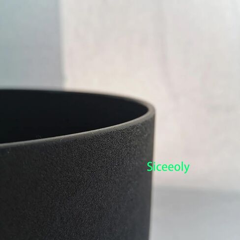 8 "C ملاحظة 528HZ زهرة الحياة الكريستال الأسود الغناء وعاء متجمد الكوارتز الجذر قاعدة شقرا التأمل الشفاء الصوت مع حقيبة حمل متينة من جلد الغزال المهاجم O-حلقة in Kuwait