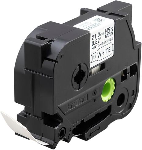 Brother HSe251E 21mm (0.82in) Black on White 3:1 Heat Shrink Tube in Saudi Arabia