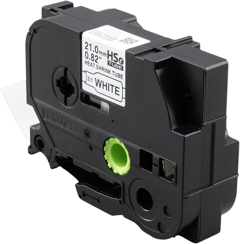 Brother HSe251E 21mm (0.82in) Black on White 3:1 Heat Shrink Tube in Saudi Arabia