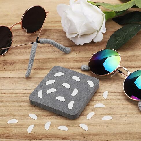 4pcs Eyeglass Ear Pads, Eyeglass Temple Tips Sleeve with Eyeglass Nose Pads Glasses Ear Grip Arm Cushions Retainer in Saudi Arabia