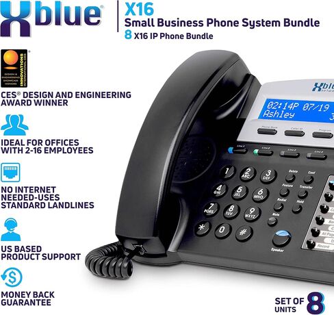 XBLUE X16 Plus Small Business Phone System Bundle with (3) XD10 Digital Phones - Capacity is (6) Outside Line & (16) Digital Phones - Includes Auto Attendant, Voicemail, Caller ID, Paging & Intercom in Saudi Arabia