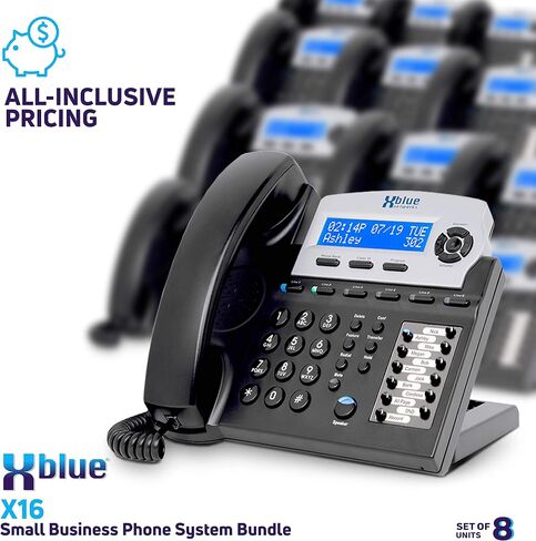 XBLUE X16 Plus Small Business Phone System Bundle with (3) XD10 Digital Phones - Capacity is (6) Outside Line & (16) Digital Phones - Includes Auto Attendant, Voicemail, Caller ID, Paging & Intercom in Saudi Arabia