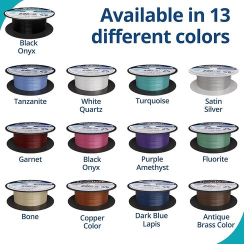 Soft Flex 49 Strand Beading Wire - Medium 0.19 Diameter - 30 Feet Nylon Design Wire in Kuwait