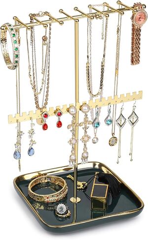 Necklace Holder Ceramic Base, Jewelry Stand Organizer Necklace Organizer, Necklace Organizer Jewelry Holder Display for Necklace, Bracelets, Rings. in Saudi Arabia