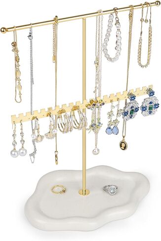 Necklace Holder Ceramic Base, Jewelry Stand Organizer Necklace Organizer, Necklace Organizer Jewelry Holder Display for Necklace, Bracelets, Rings. in Saudi Arabia