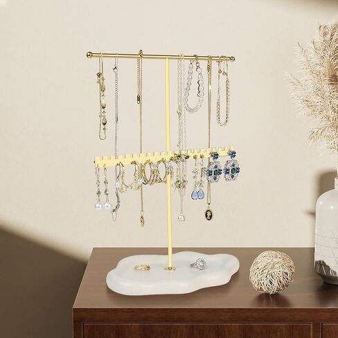 Necklace Holder Ceramic Base, Jewelry Stand Organizer Necklace Organizer, Necklace Organizer Jewelry Holder Display for Necklace, Bracelets, Rings. in Saudi Arabia