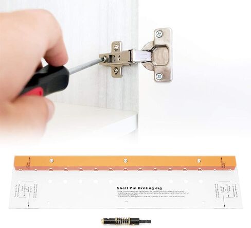 Woodworking Hole Drill Shelf Pin Jig, 5Mm Shelf Pin Jig Shelf Pin Drilling Jig Self Centering Bit Set Positioner Locator Tool in Saudi Arabia