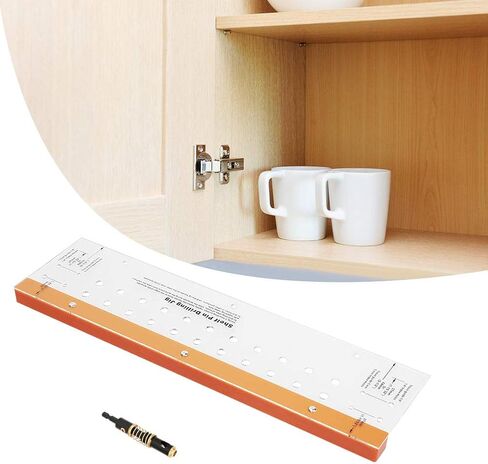 Woodworking Hole Drill Shelf Pin Jig, 5Mm Shelf Pin Jig Shelf Pin Drilling Jig Self Centering Bit Set Positioner Locator Tool in Saudi Arabia