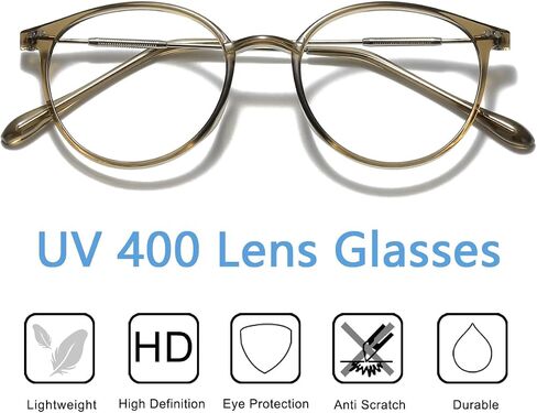Sleek Round Blue Light Blocking Glasses Computer/Gaming/Screen Glasses for Women or Men in Saudi Arabia