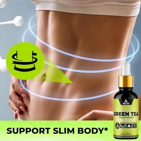 2 أونصة سائلة من مستخلص الشاي الأخضر العضوي - ممزوجة بالحلبة والزنجبيل والكركم - تدعم الصحة العامة وصحة المناعة والقلب للرجال والنساء - نباتي وغير معدل وراثيًا in Kuwait