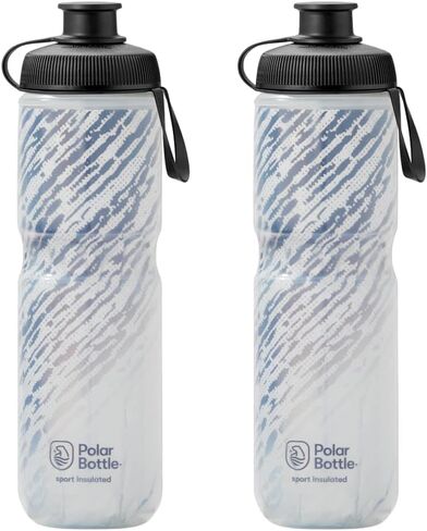 Polar Bottle 24 oz Sport Insulated Clean Cover Bottle 2-Pack Contender Charcoal in Saudi Arabia