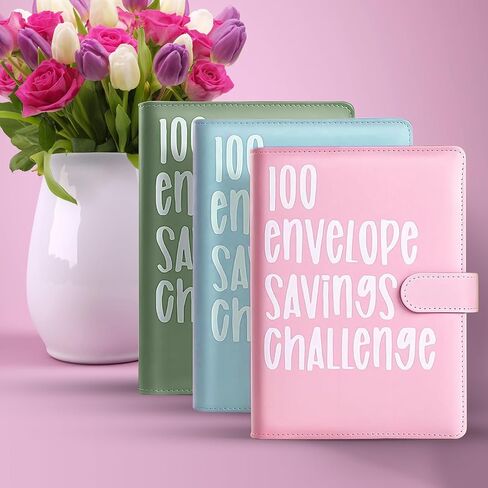 100 Envelopes A5 Money Saving Budget Binder with Cash Envelopes - Challenge Book to Save $5,050 (Green) in Saudi Arabia